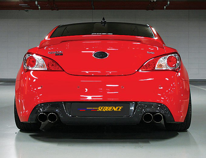 RK Sport Carbon Fiber Rear Diffuser For Hyundai Genesis, 54 OFF